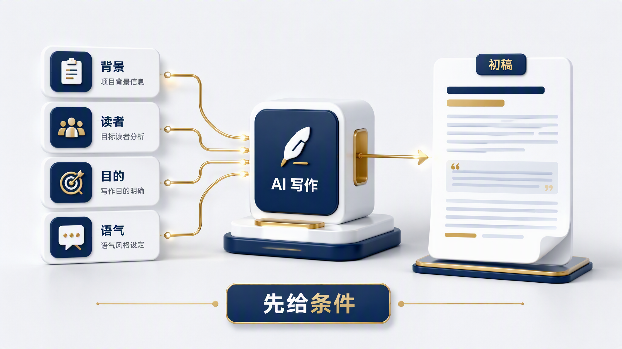 AI 写作：先给条件，再出初稿
