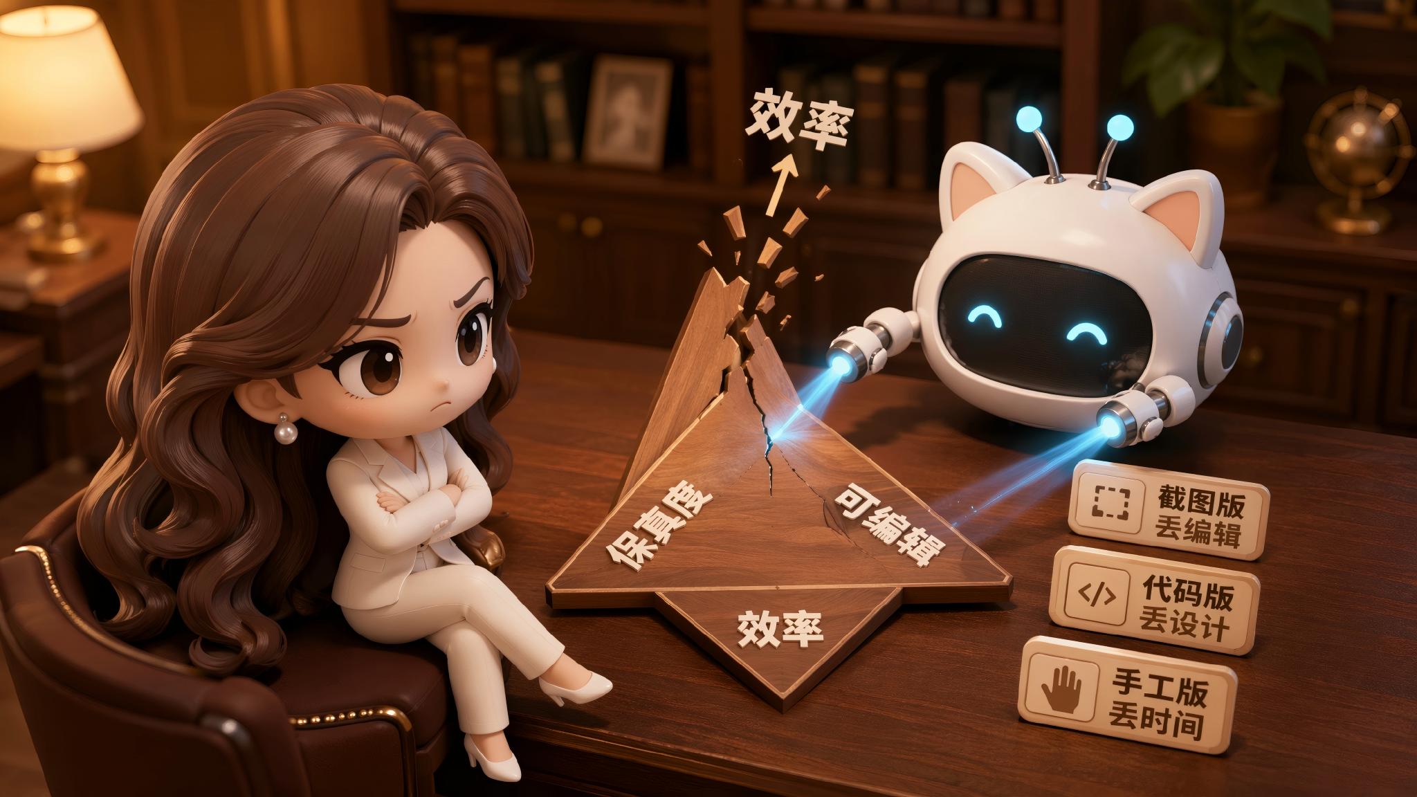 三道坎:保真·可编辑·效率